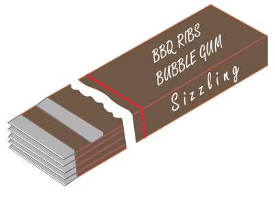 BBQ ribs gum